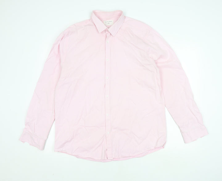 Racing Green Men's Pink Button-Up Shirt 17.5