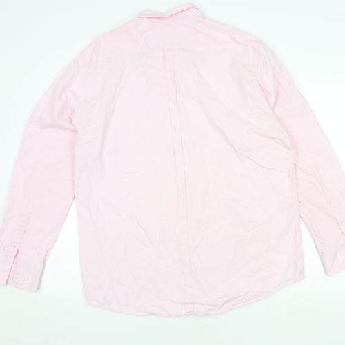 Racing Green Men's Pink Button-Up Shirt 17.5