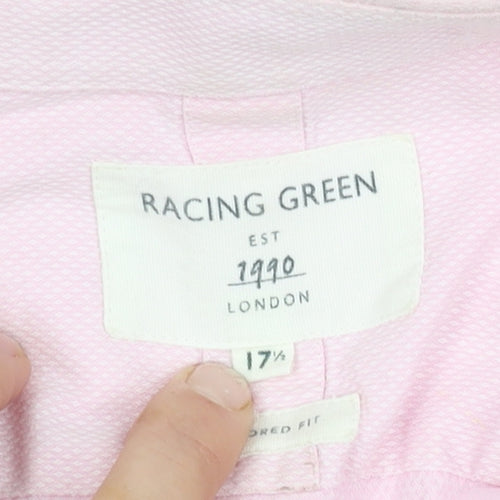 Racing Green Men's Pink Button-Up Shirt 17.5