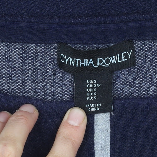 Cynthia Rowley Women's Blue Cardigan S, Long Sleeve