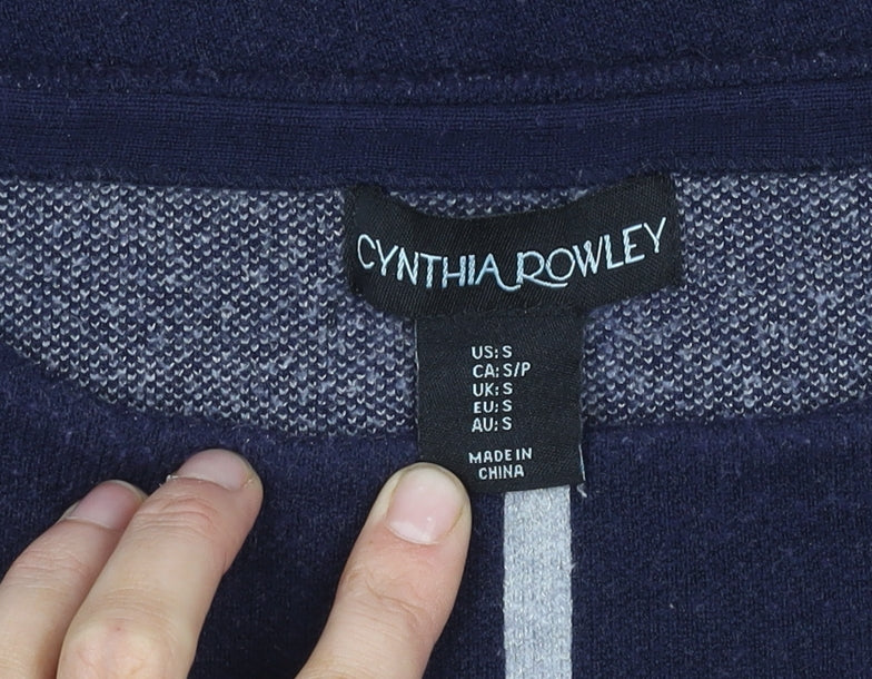 Cynthia Rowley Women's Blue Cardigan S, Long Sleeve