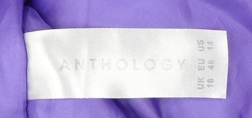 Anthology Women's Purple Toggle Coat Size 18