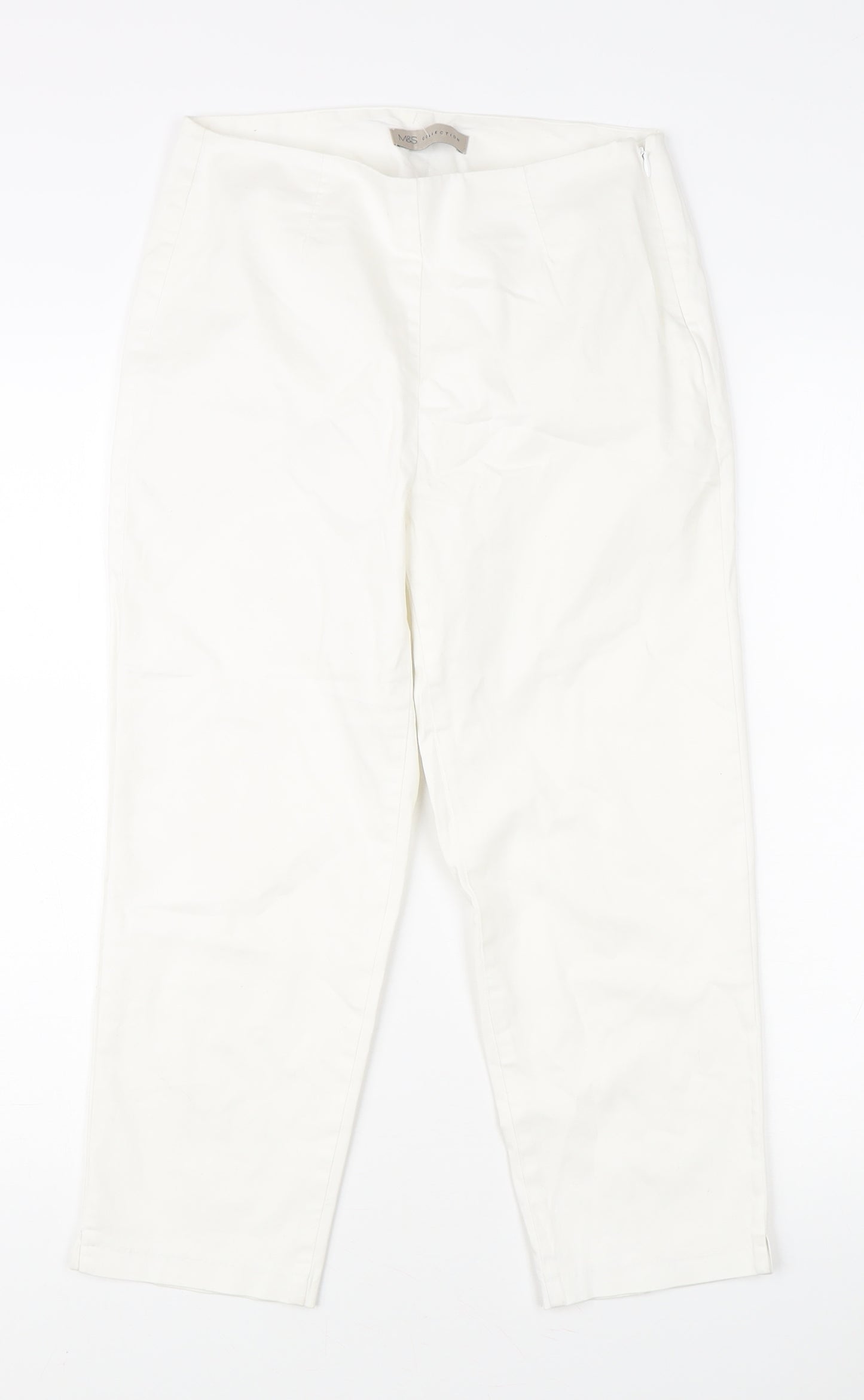 Marks and Spencer Women's White Trousers, Size 6