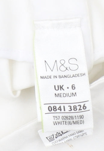 Marks and Spencer Women's White Trousers, Size 6