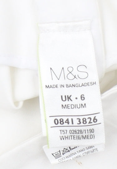 Marks and Spencer Women's White Trousers, Size 6
