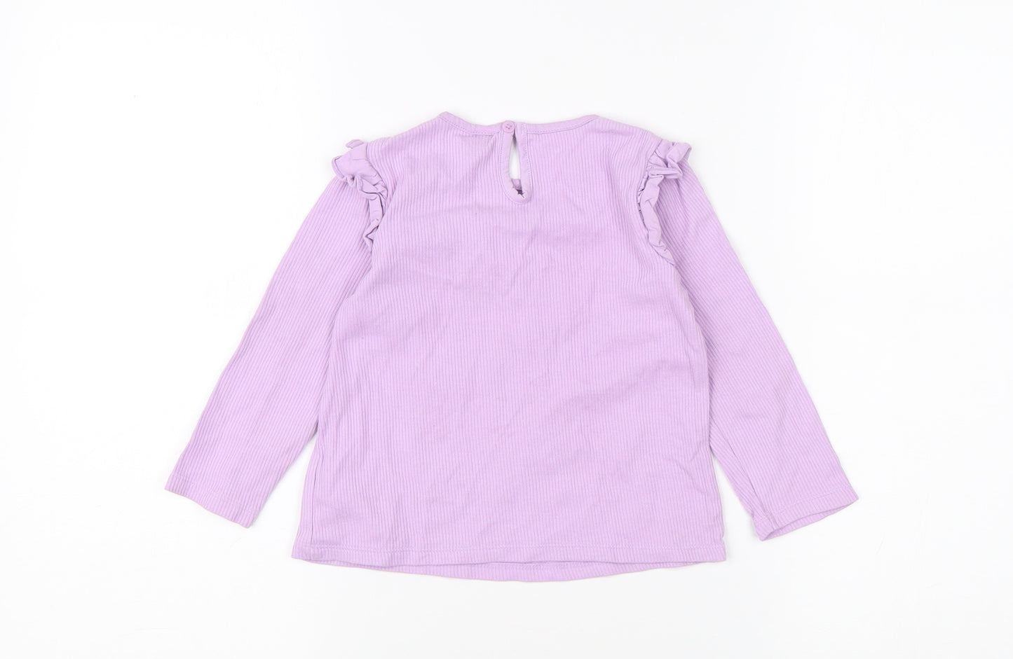 Disney Girls Purple Minnie Mickey Long Sleeve Shirt, 24 Months