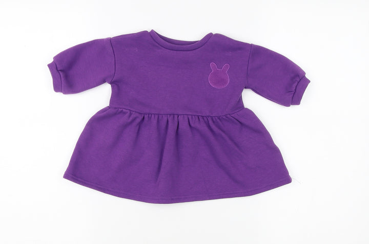 Next Purple Unisex Fit & Flare Dress, 3-6 Months, Casual Wear