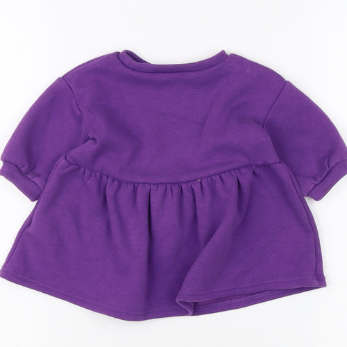 Next Purple Unisex Fit & Flare Dress, 3-6 Months, Casual Wear