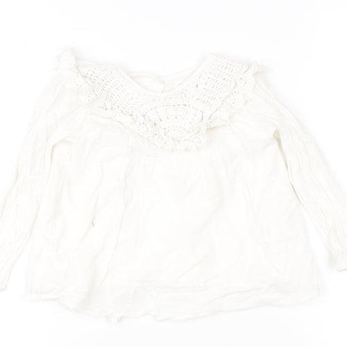 Zara Girls Ivory Crochet Blouse 3-4 Years