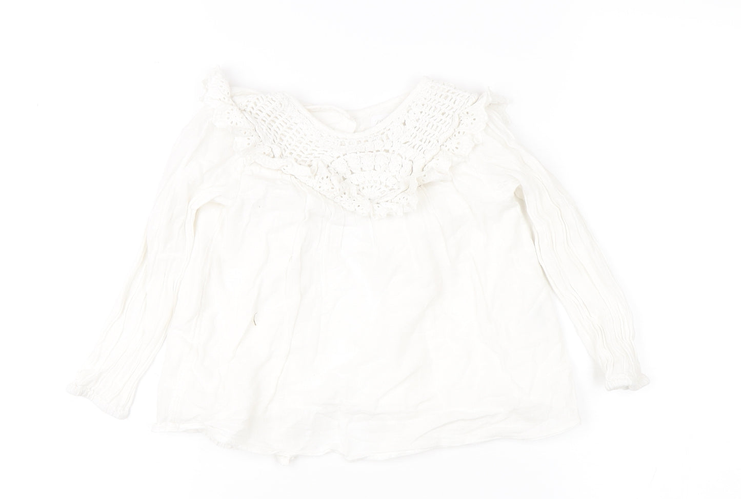 Zara Girls Ivory Crochet Blouse 3-4 Years