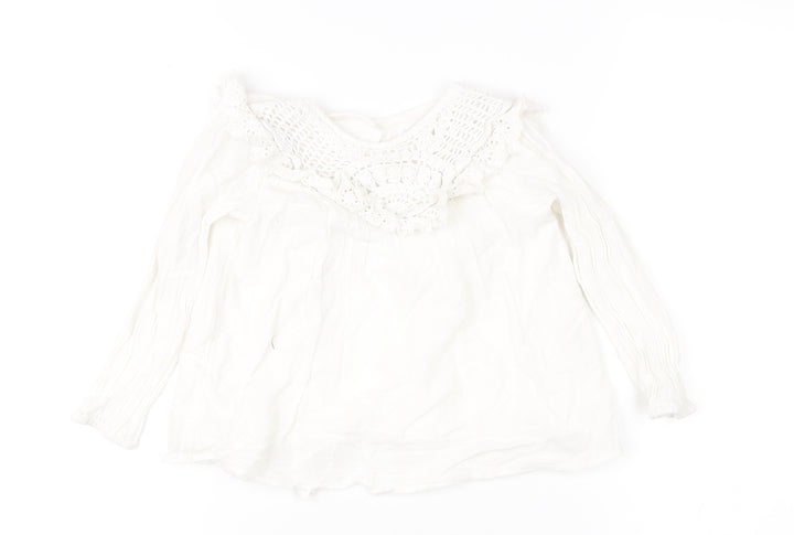 Zara Girls Ivory Crochet Blouse 3-4 Years