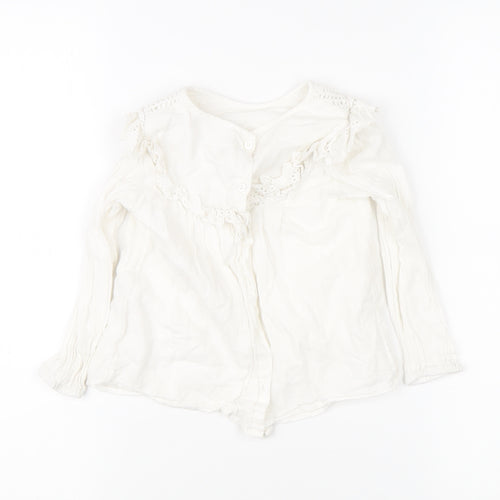 Zara Girls Ivory Crochet Blouse 3-4 Years