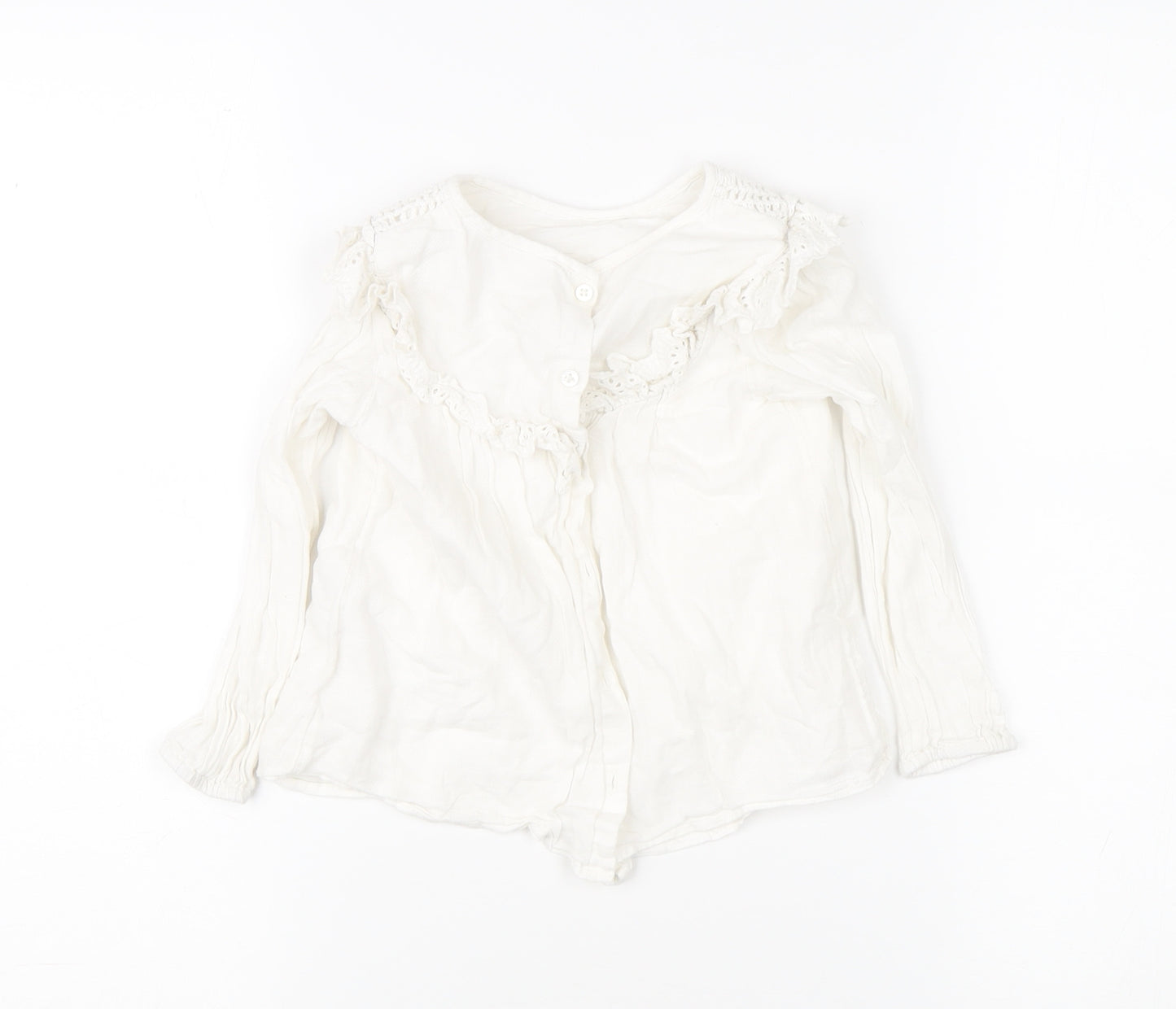 Zara Girls Ivory Crochet Blouse 3-4 Years