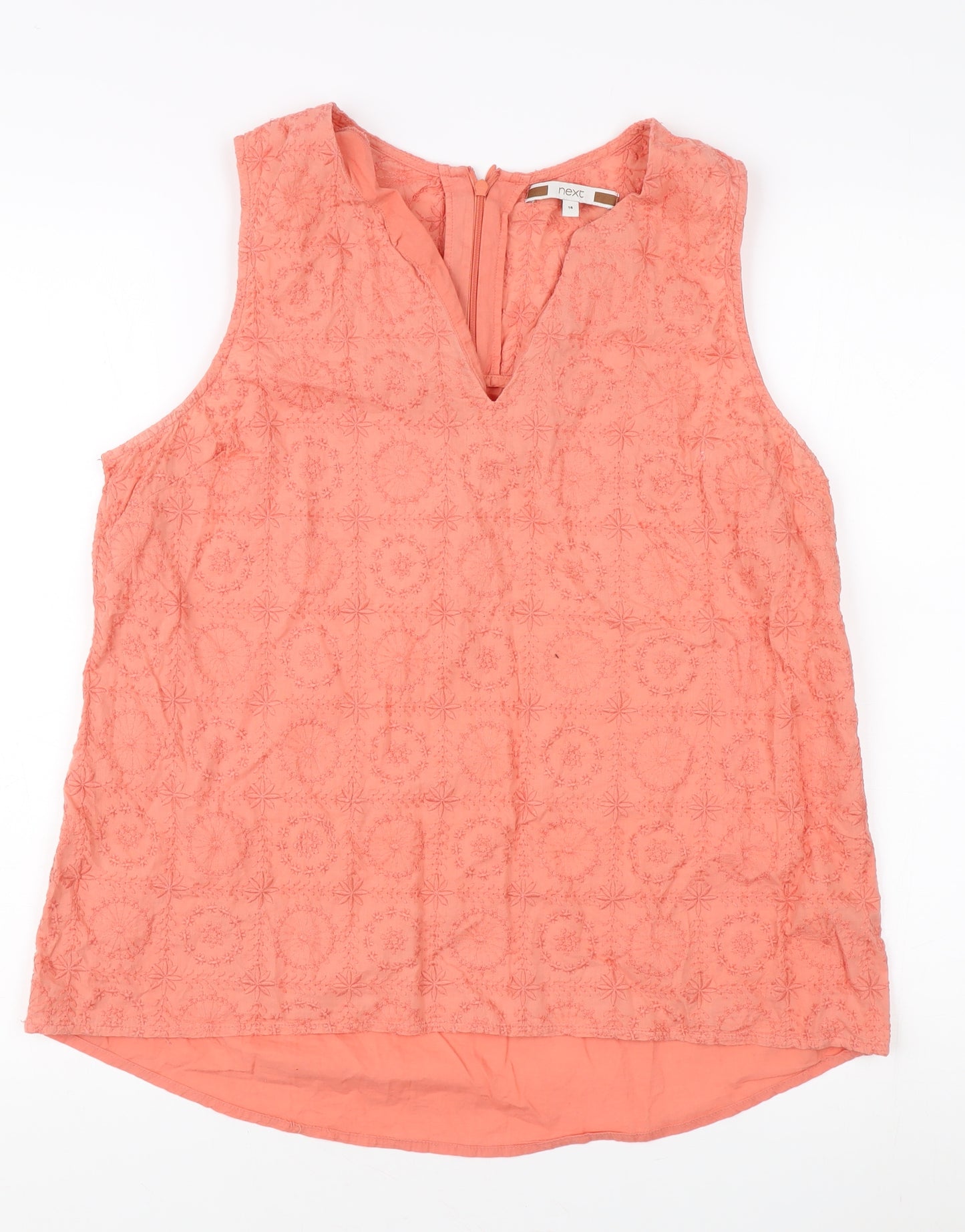 Next Women's Pink Embroidered Blouse Size 14