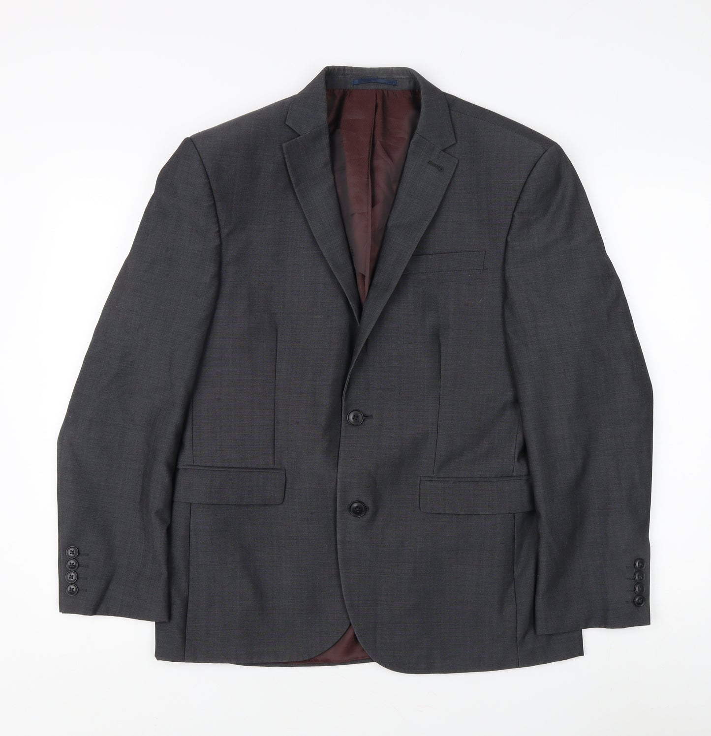 Next Men's Grey Blazer 38S Wool Blend