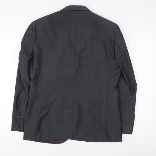 Next Men's Grey Blazer 38S Wool Blend