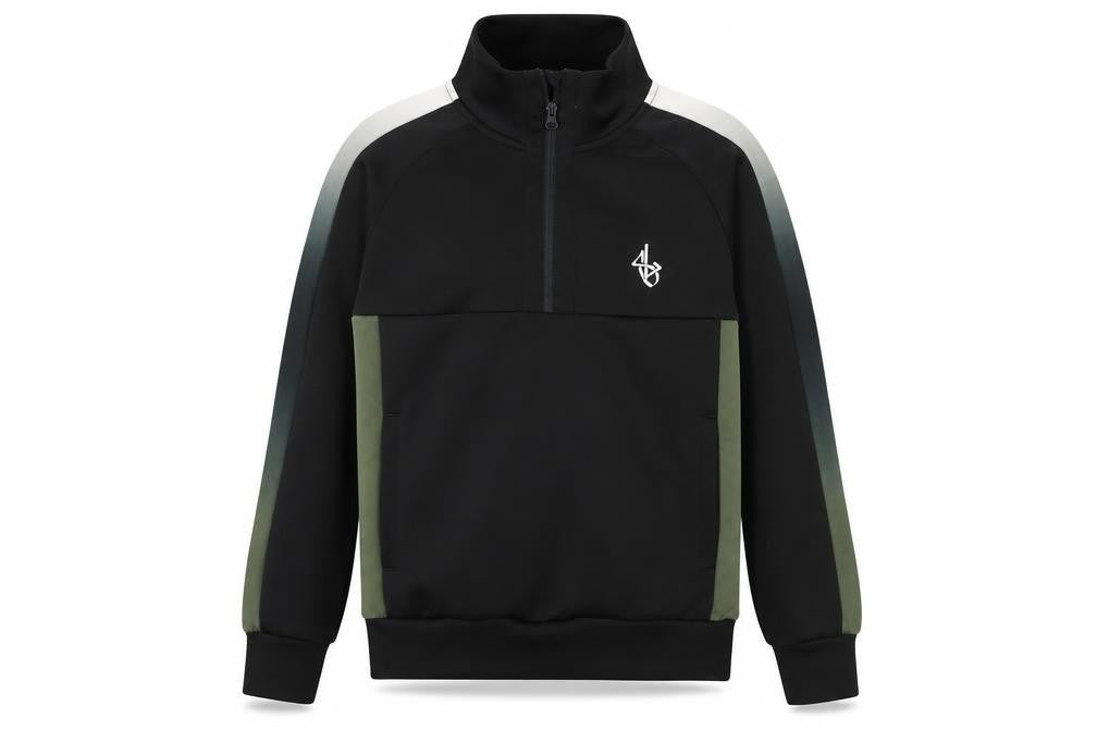Front view of Sonneti boys’ black 1/4 zip sweatshirt 11-12 years