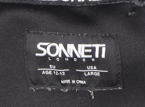 Sonneti Boys Black 1/4 Zip Sweatshirt 11-12 Years