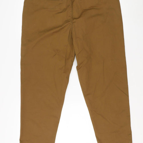 FW Bridge Men's Brown Pleated Tapered Trousers 36