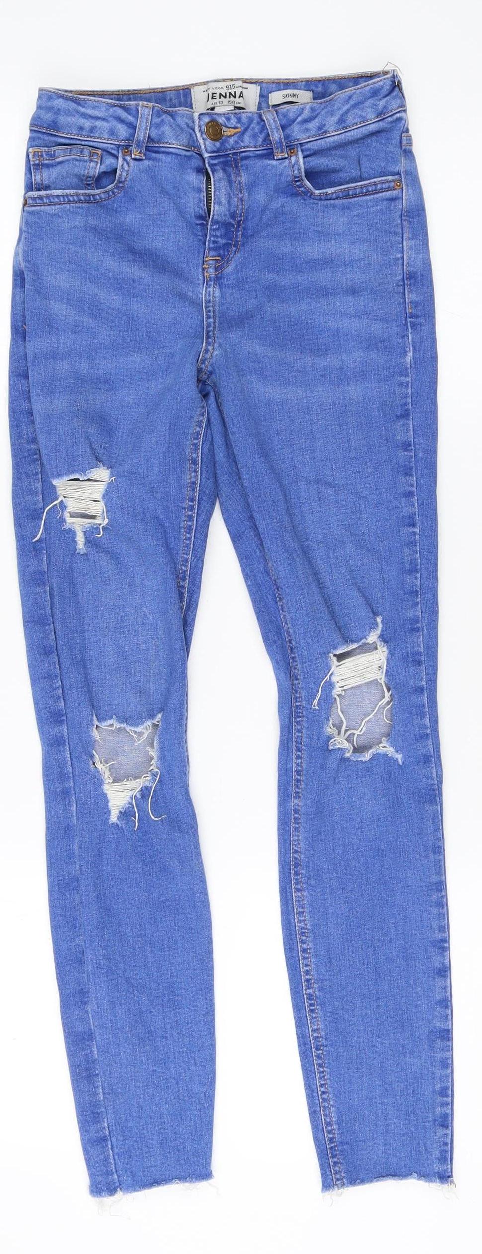 New Look Girls Blue Skinny Jeans, Size 13 - Stylish & Comfortable