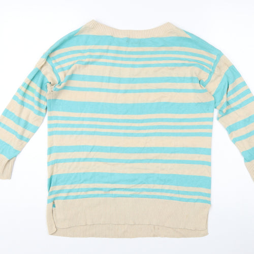 O'Stin Women's Beige Striped Pullover Jumper Size L