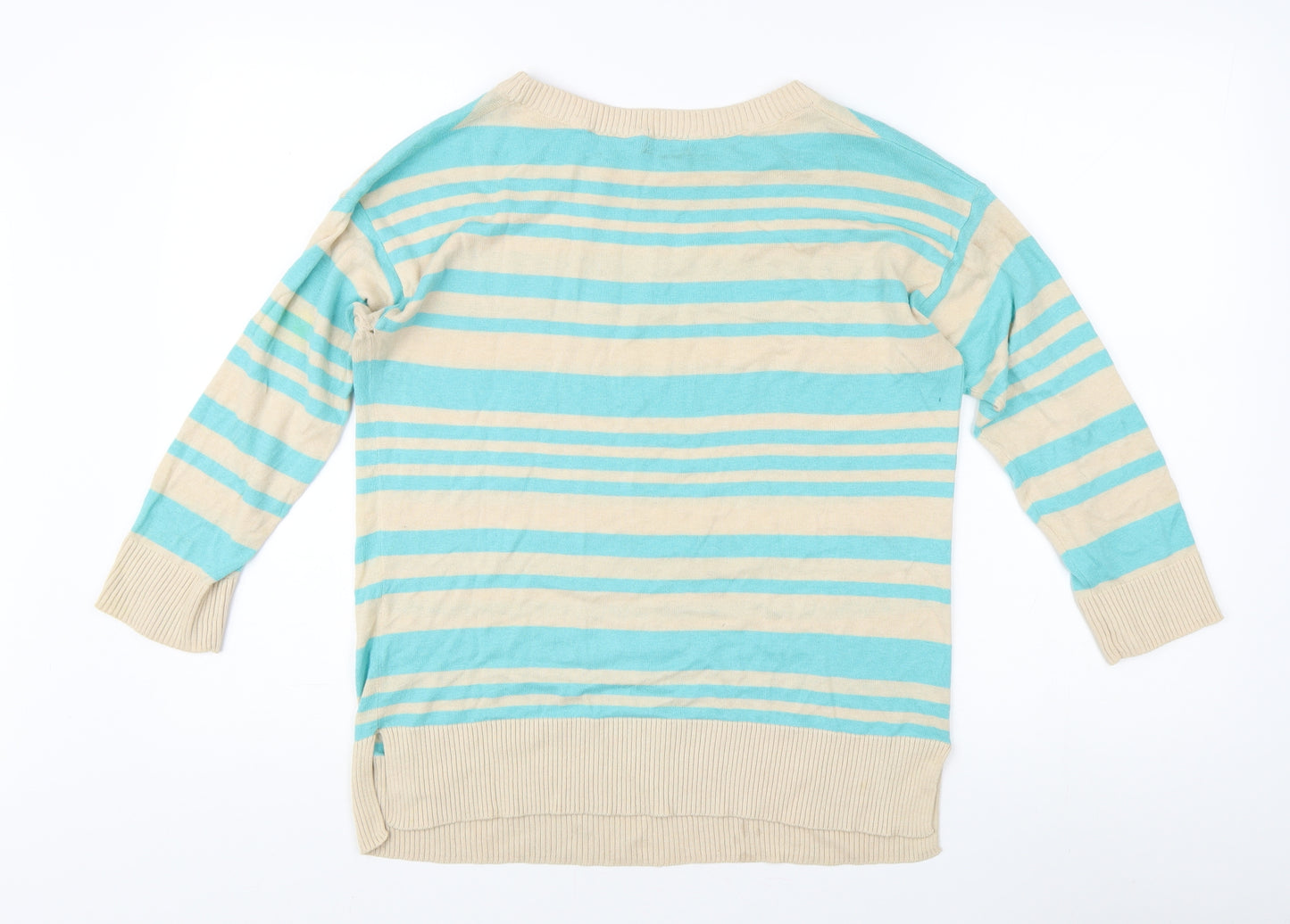 O'Stin Women's Beige Striped Pullover Jumper Size L