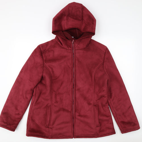 Mia Moda Women's Red XL Hooded Jacket