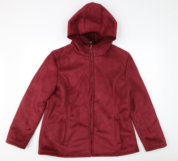 Mia Moda Women's Red XL Hooded Jacket
