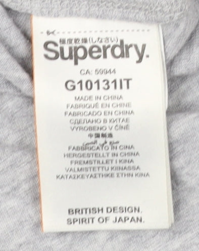 Superdry Women's Grey Sequin T-Shirt Size 10