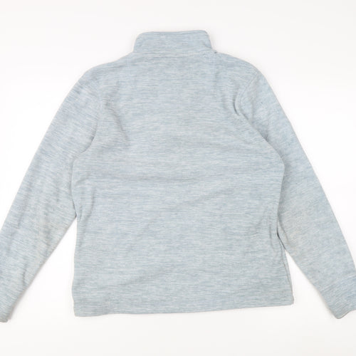 Weird Fish Women's Grey 1/4 Zip Sweatshirt Size 12