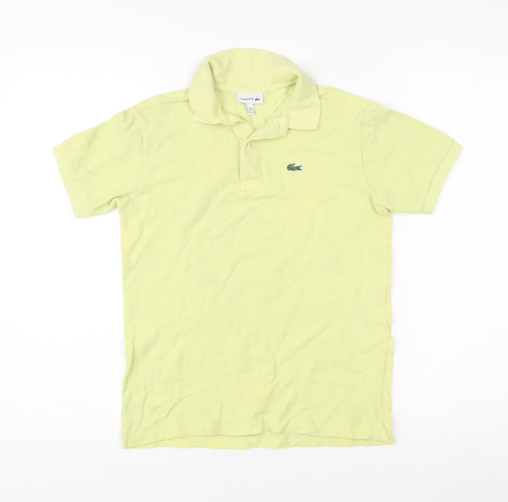 Lacoste Boys Yellow Polo Shirt - Size 12 Years, Casual Style