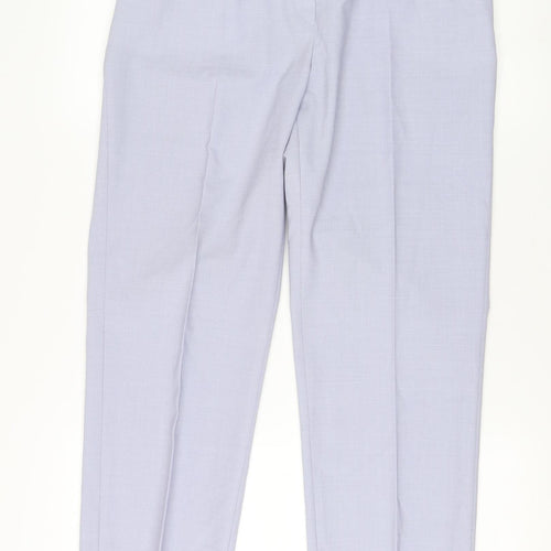 Michèle Unisex Grey Trousers Size 12S Polyester Wool