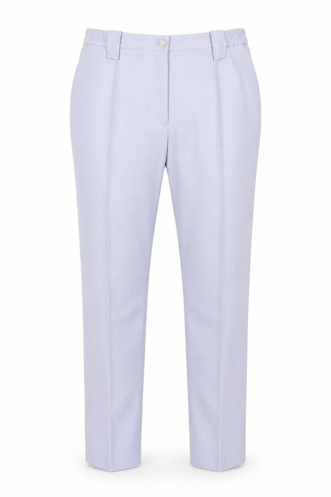 Front view of Michèle unisex grey trousers size 12s polyester wool