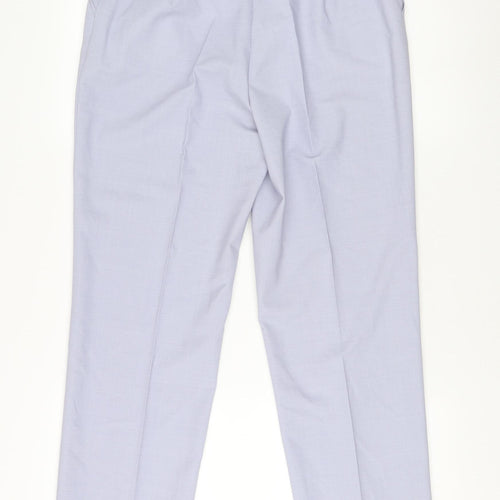 Michèle Unisex Grey Trousers Size 12S Polyester Wool
