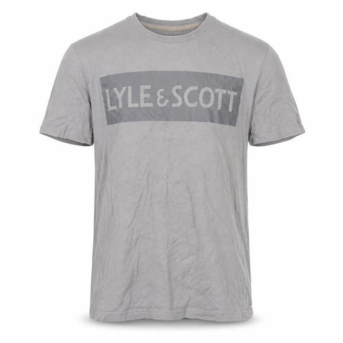 Lyle & Scott Men's Grey Cotton Logo T-Shirt 14/15 Years