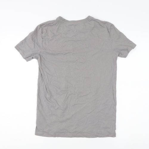 Lyle & Scott Men's Grey Cotton Logo T-Shirt 14/15 Years