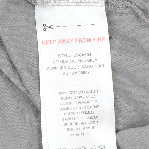 Lyle & Scott Men's Grey Cotton Logo T-Shirt 14/15 Years