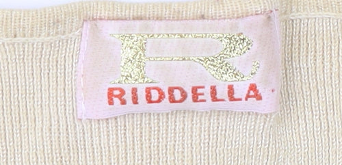 Riddella Beige Women's Short Sleeve Knit Top