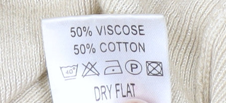 Riddella Beige Women's Short Sleeve Knit Top