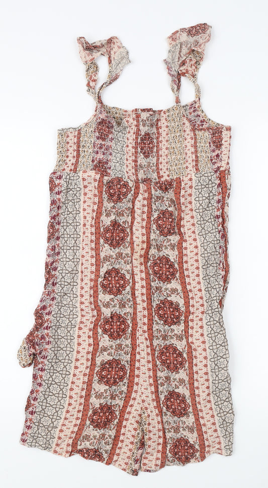 Next Girls Multicoloured Floral Playsuit - Size 14 Years