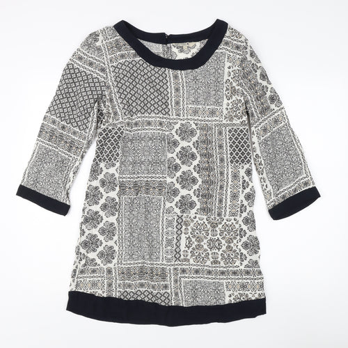 Spirit at M&Co Women's Ivory Geometric Tunic - Size 10