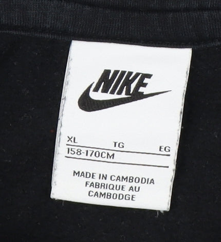 Nike Men's Black XL Pullover Hoodie with Logo