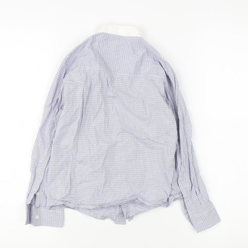 Monsoon Boys White Check Button-Up Shirt 9 Years