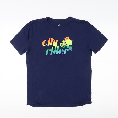 GAP Men's Blue XXL Graphic T-Shirt - City Rider