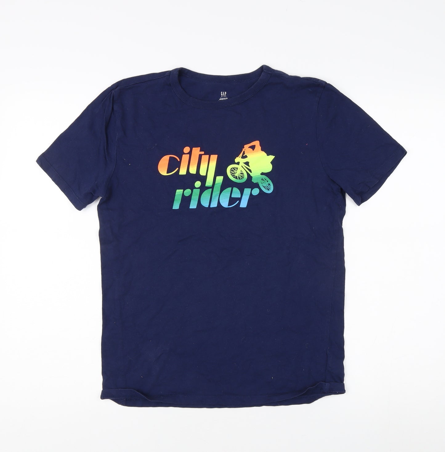 GAP Men's Blue XXL Graphic T-Shirt - City Rider