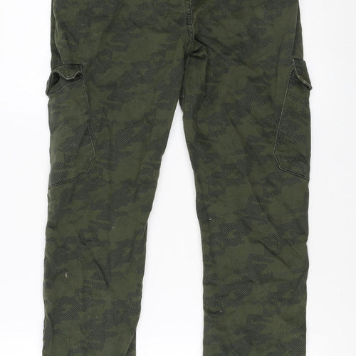 Marks and Spencer Boys Green Cargo Trousers, 13-14 Years