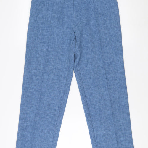David Nieper Women's Blue Straight Trousers Size 12
