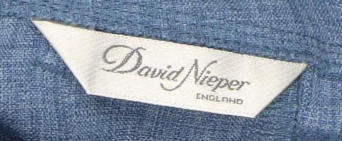 David Nieper Women's Blue Straight Trousers Size 12
