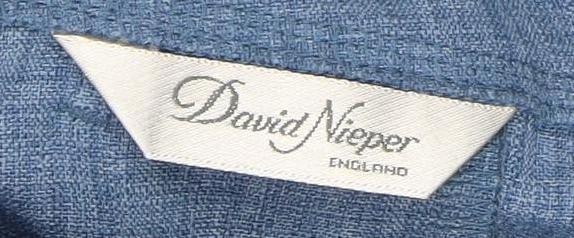 David Nieper Women's Blue Straight Trousers Size 12