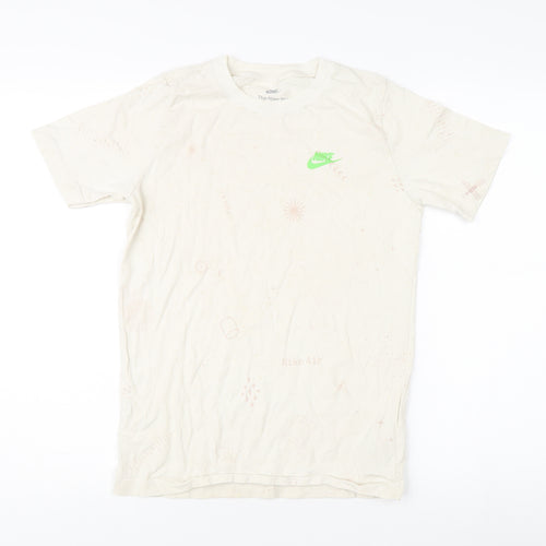 Nike Men's Beige Short Sleeve T-Shirt, Large